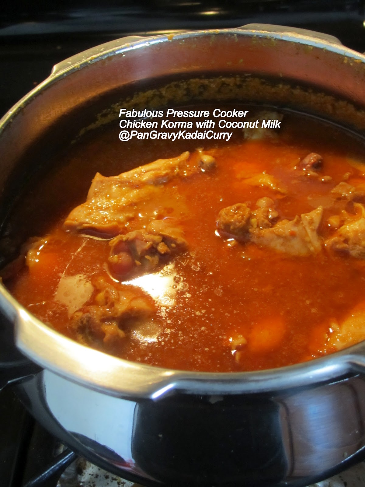 Pan Gravy Kadai Curry Pressure Cooker CoconutChicken Curry