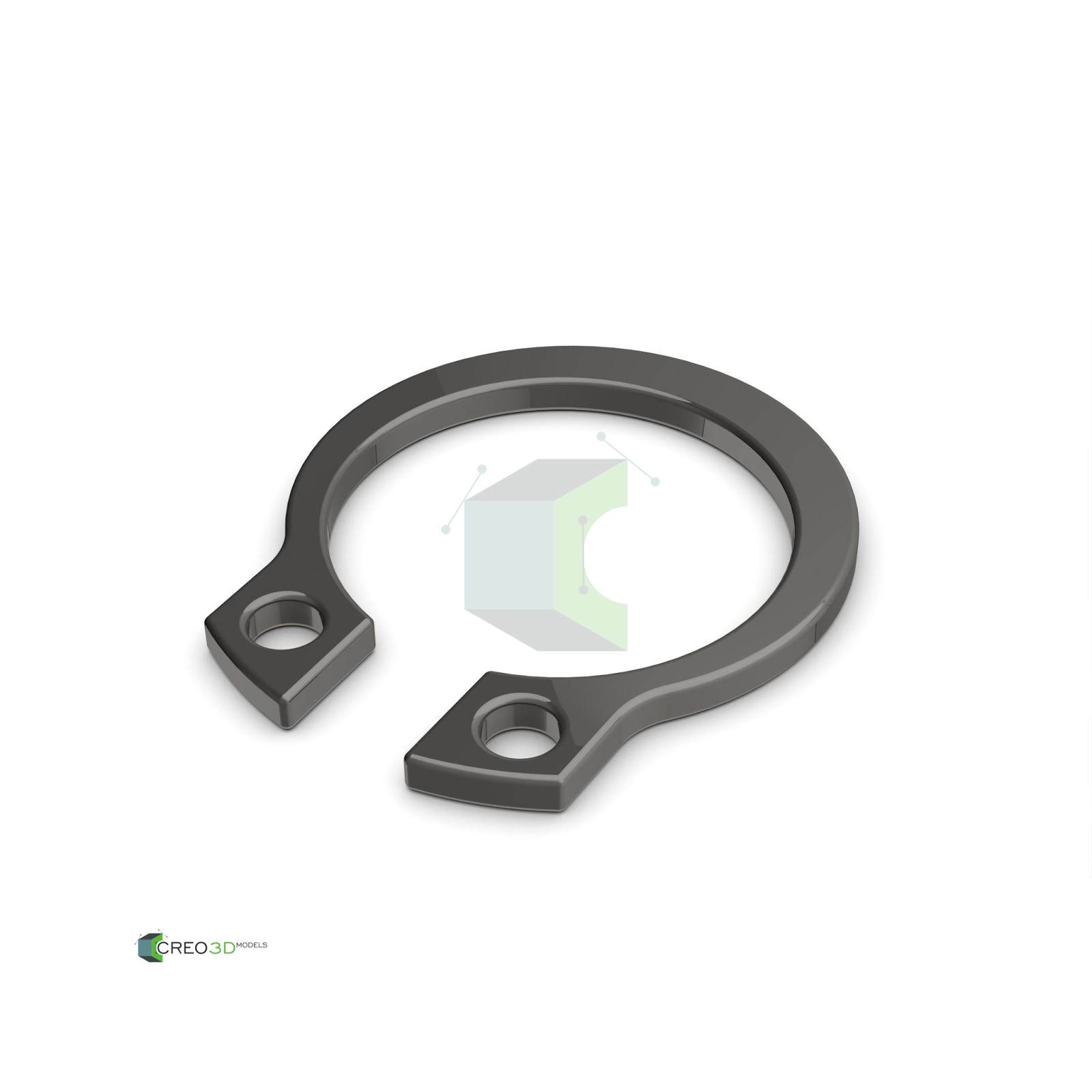 3D CAD model for PTC Creo Кольцо пружинное упорное плоское наружное