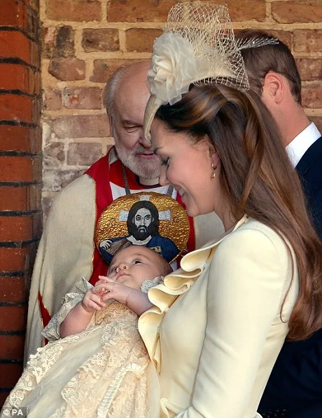 In an historic ceremony which brought together four generations of the Royal Family, the three-month-old future king was christened by the Archbishop of Canterbury in the Chapel Royal at St James’s Palace yesterday.