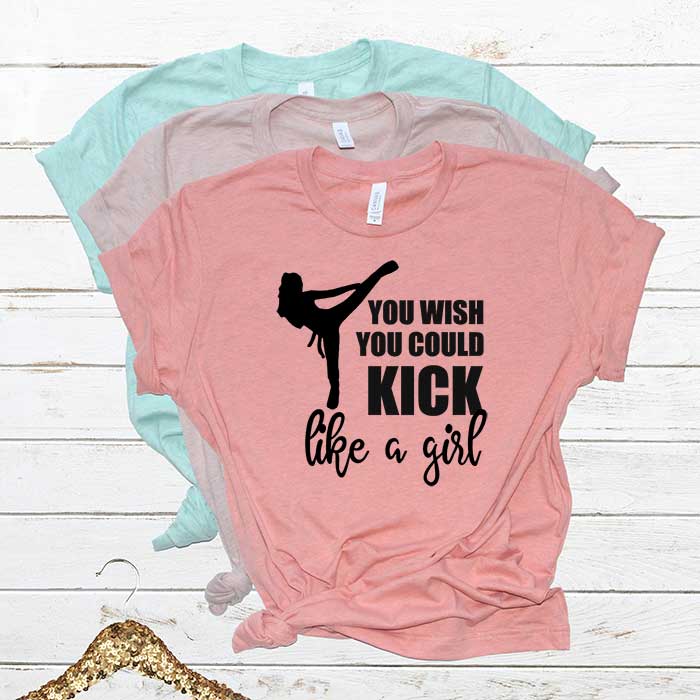 Kick Like A Girl Karate Shirt Svg File Free