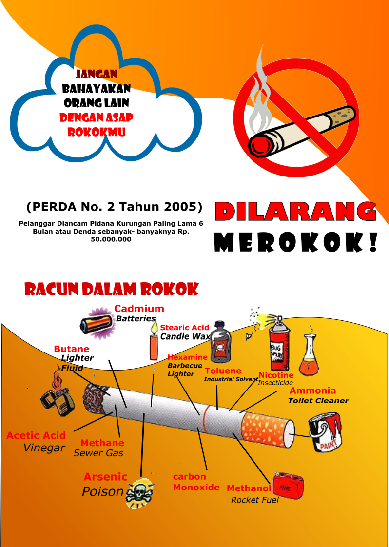 Bahaya Merokok Poster Contoh Poster Riset