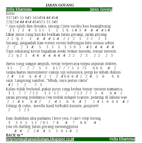 Not Angka Dan Lirik Lagu Populer Not Angka Lagu Jaran Goyang Nella Kharisma