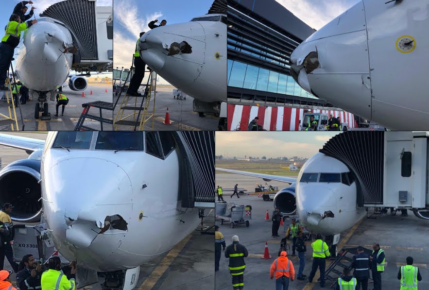 Scontro fra aereo in atterraggio e drone.