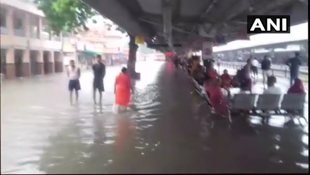  राजस्थान मे भारी बारिश ने ट्रेनों का रोका मार्ग।