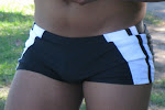 EFFECTS OF FAST FASHION-boy shorts in black and  white insert