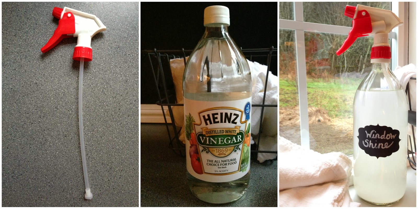 How to make DIY glass spray bottles for your homemade cleaners. (This