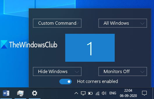 WinXCorners thêm Hot Corners kiểu Mac vào Windows 10