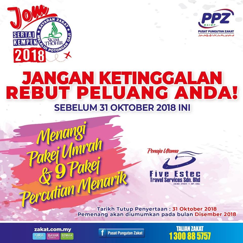 Kempen Potongan Gaji Zakat ( Skim Thohir 2018 )  Berpeluang Menangi