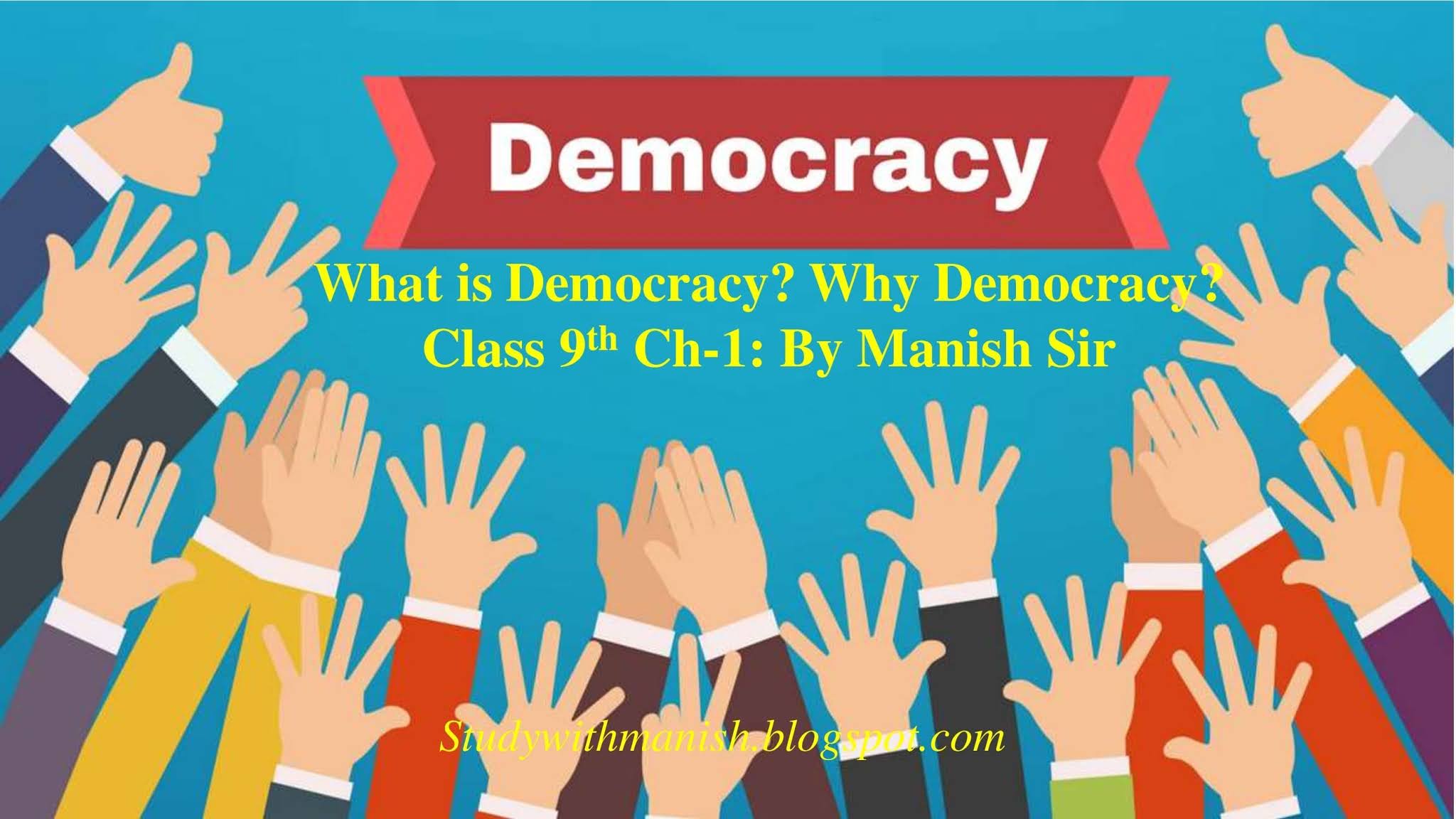 essay on democracy for 9th class