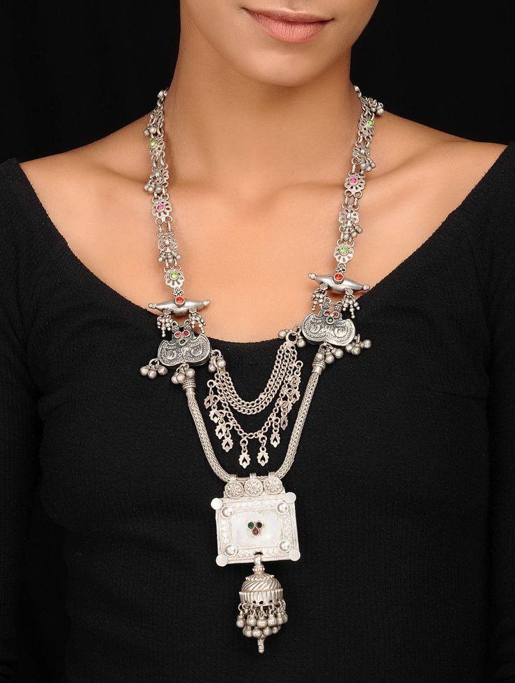 Silver designer necklace