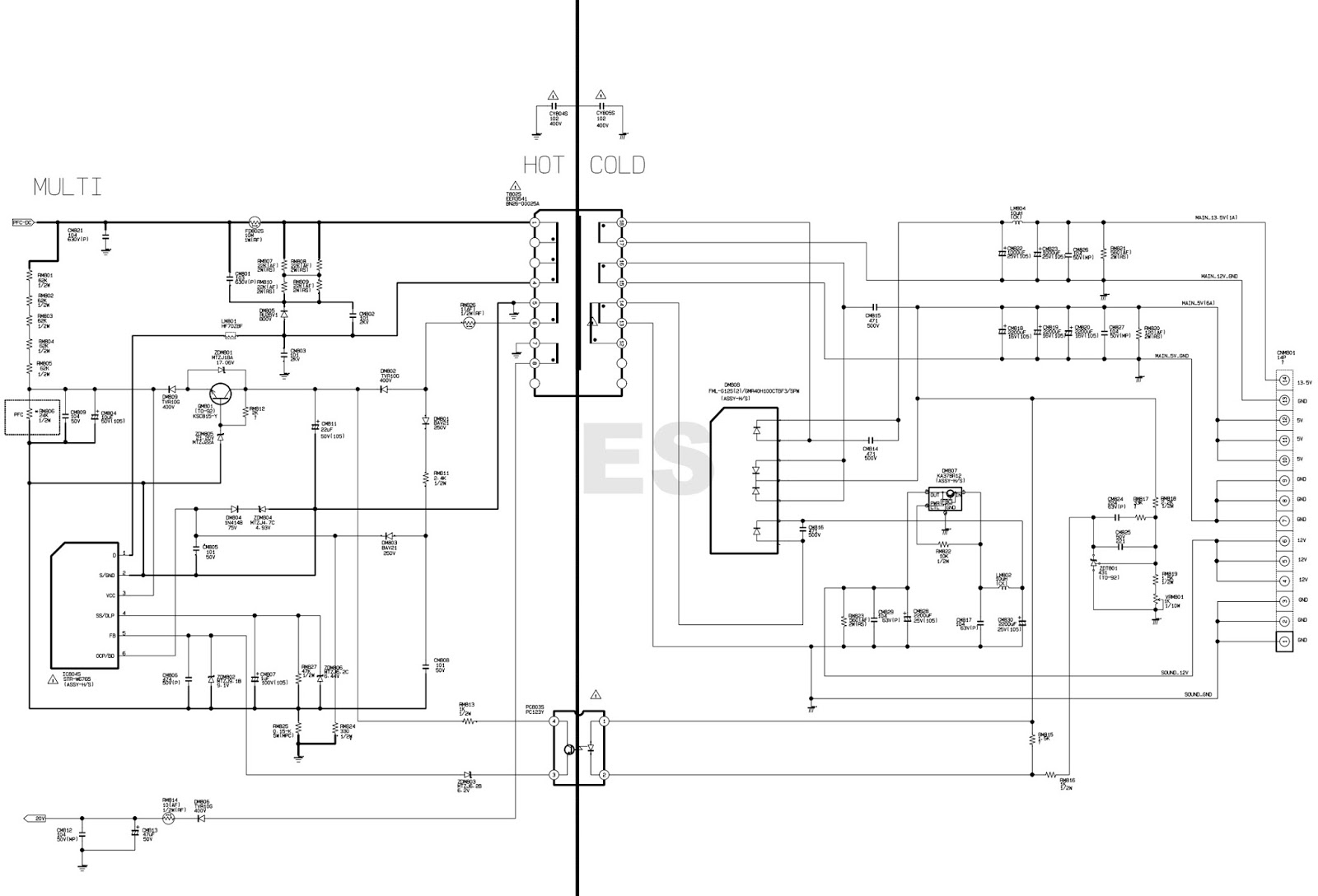 Firmware Download: SAMSUNG BN44-00622B Power supply board schematic