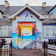 Doors of Ireland: Door covered in colorful art in Waterville