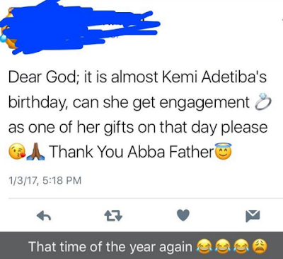 1 Kemi Adetiba shares message from fan, who hopes she gets an engagement ring as she clocks 37