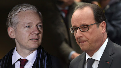 Assange llama a Hollande a no "esconder la cabeza como un avestruz" ante el escándalo de espionaje