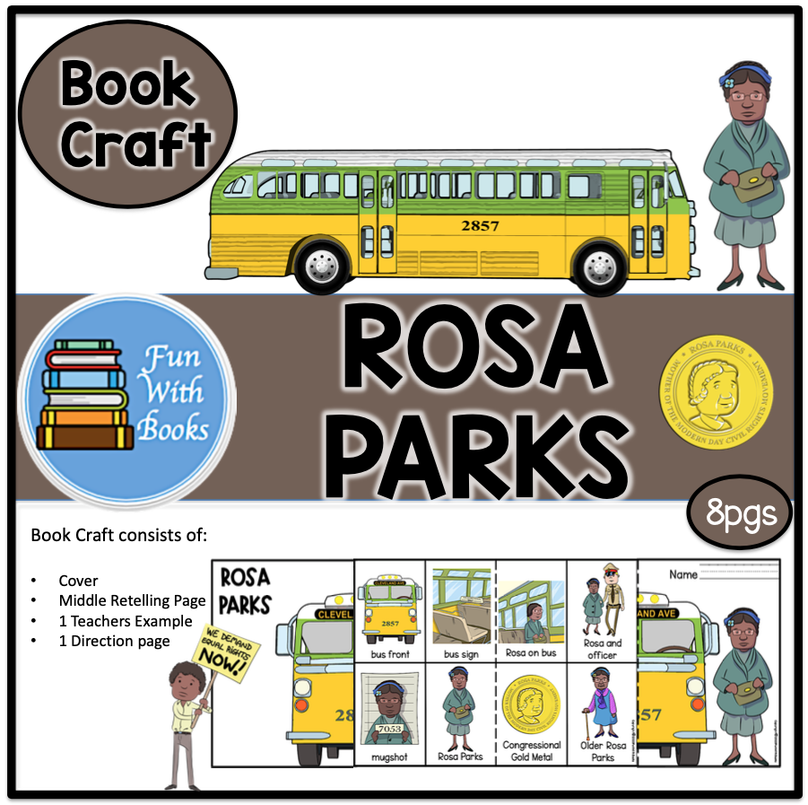 ROSA PARKS BOOK CRAFT ~ Book Units by Lynn