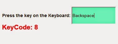 key code value of keyboard keys - Learn&Earn