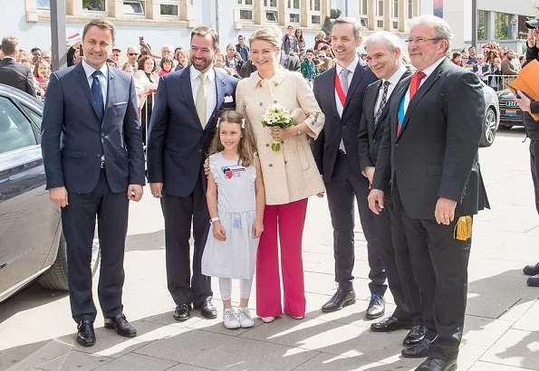 Hereditary Grand Duke Guillaume and Hereditary Grand Duchess Stephanie visited Esch-sur-Alzette, the day before the 2018 National Day