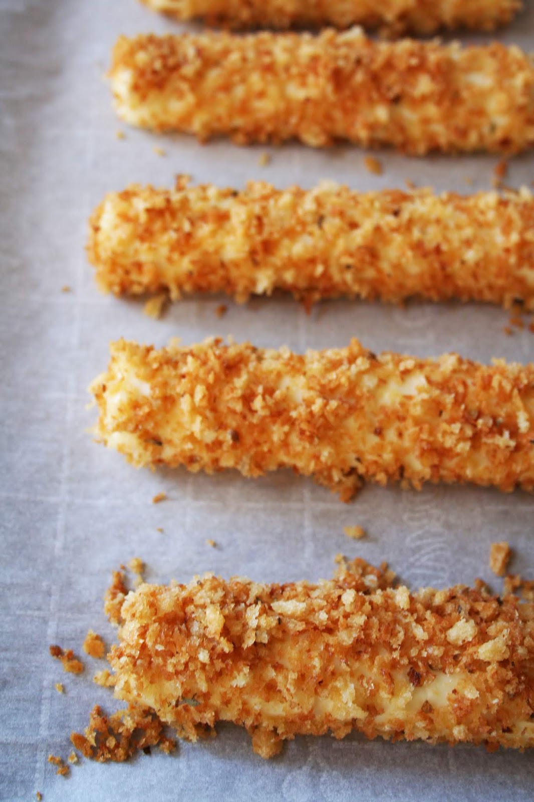 Baked Mozzarella Sticks Batter in the Bowl