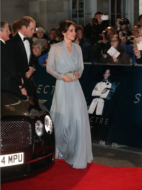 Prince William, Duke of Cambridge, Catherine, Duchess of Cambridge and Prince Harry attend the Royal World Premiere of 'Spectre' at Royal Albert Hall 