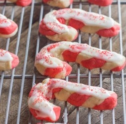 Iced Candy Cane Sugar Cookies