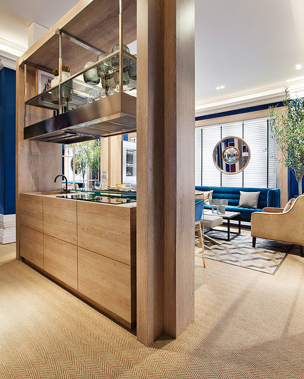 Marzua: Cocina integrada en el salón
