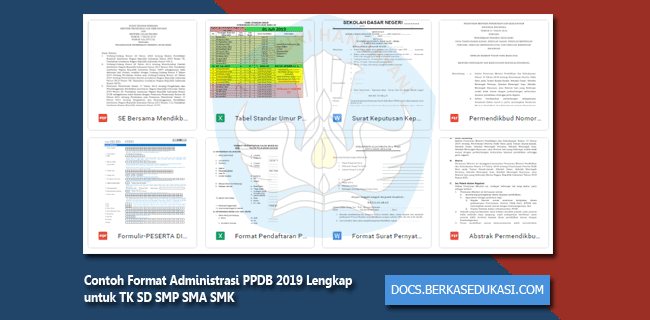Contoh Format Administrasi PPDB 2019 Lengkap TK SD SMP SMA