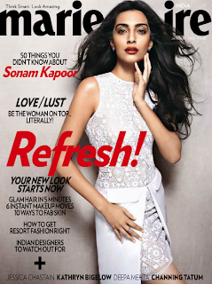Hot Stills: Sonam Kapoor on the cover of Marie Claire India