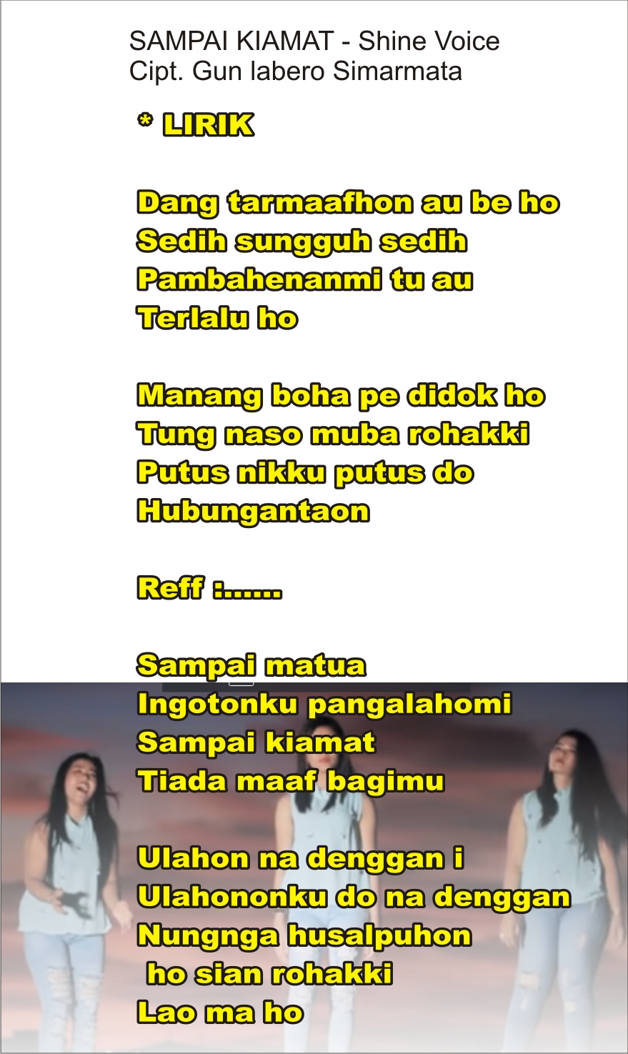 Lirik Lagu Kini Kau Dan Aku Telah Menjadi Satu