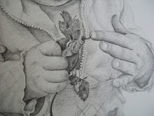 Close up of hands and leaves