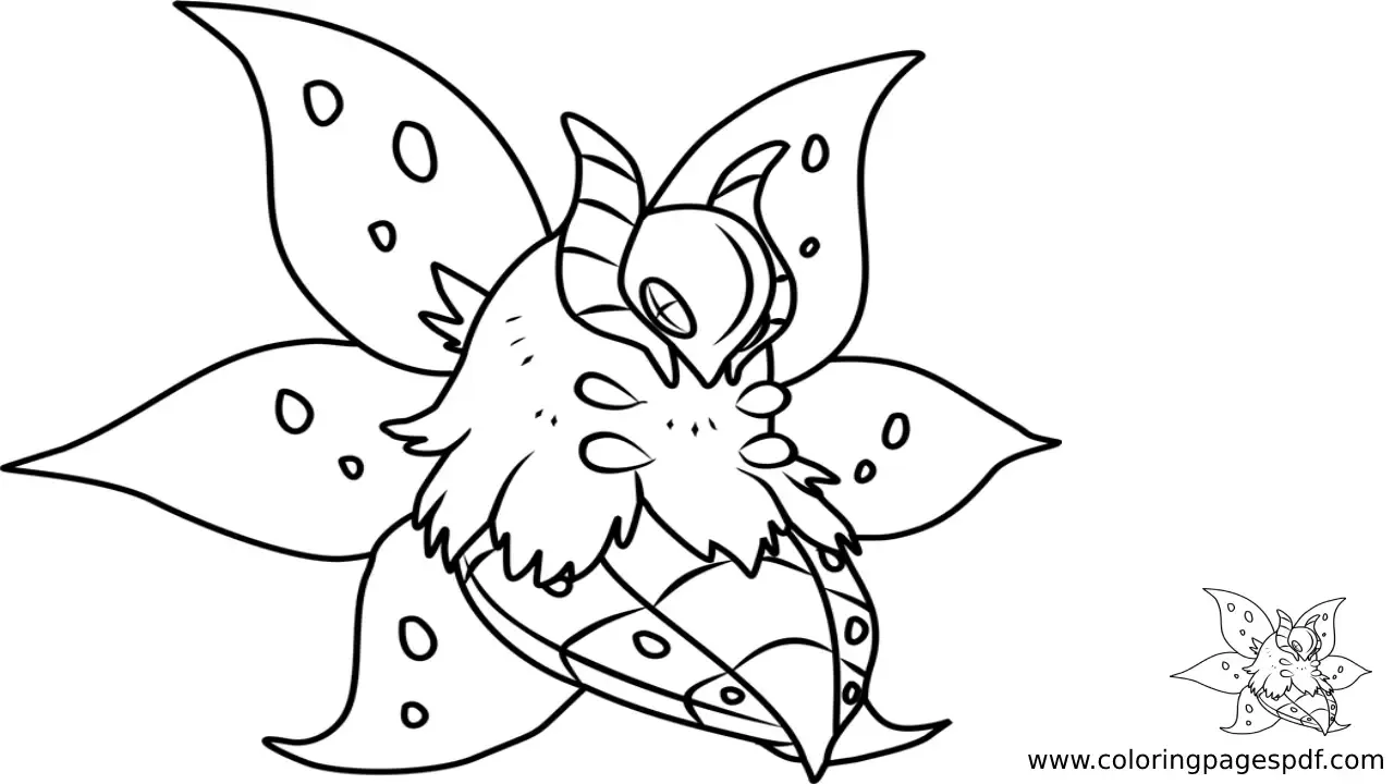 Coloring Page Of Volcarona
