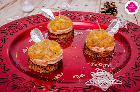 Tatins de foie gras aux pommes avec pain d'épices - Bataille Food #51 - Mises en bouche en habit de fête