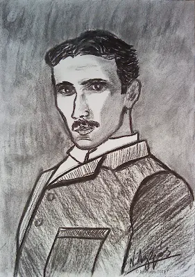 8376 - Nikola Tesla. Drawings of N. Lygeros  Post published: December 1, 2011 Category
