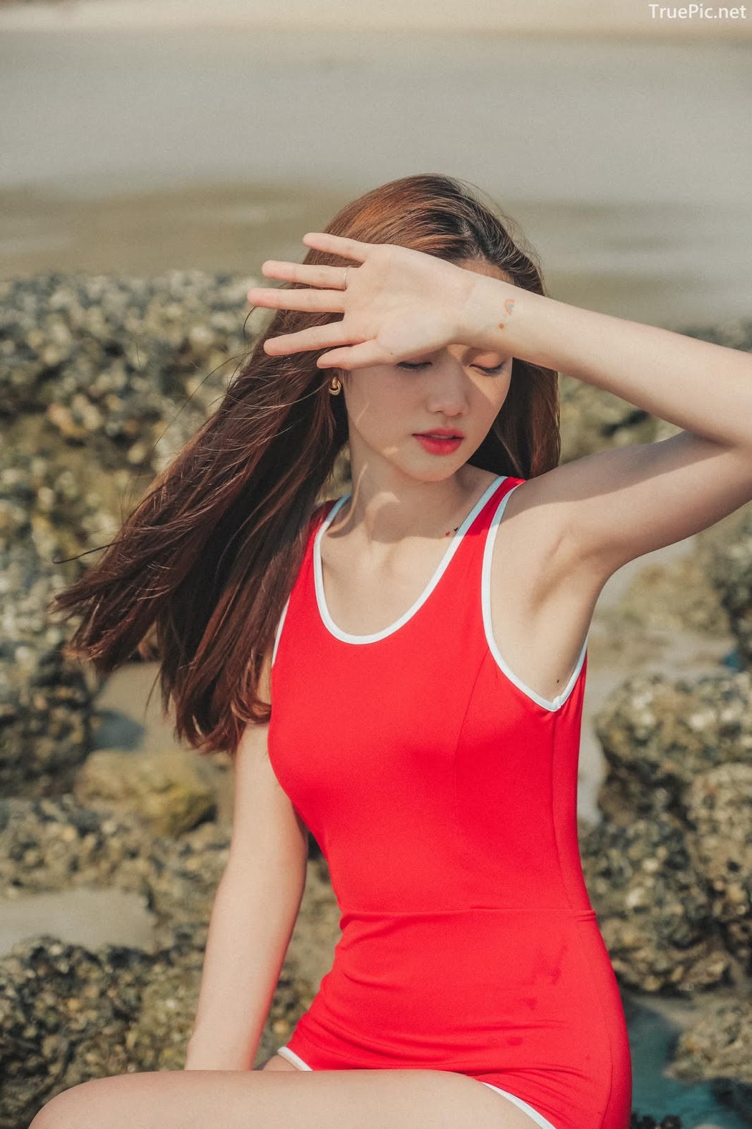 Miss Teen Thailand - Kanyarat Ruangrung - The Red Monokini On The Beach - TruePic.net - Picture 21