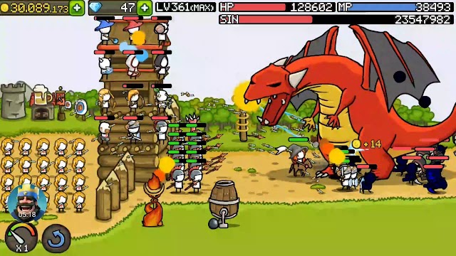 لعبة الاثارة و الاستراتيجية Grow Castle مهكرة للأندرويد (تحديث)