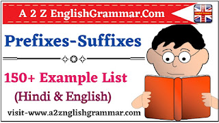 150+ Prefixes and Suffixes list with Hindi Meaning