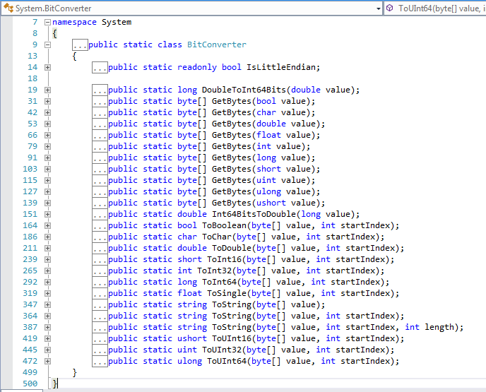 Possibly the most boring blog ever: System.BitConverter Class