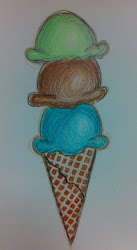 ice cream pencil drawing drawings colored kid class pencils easy draw anderson sketches sketch grade angela summer
