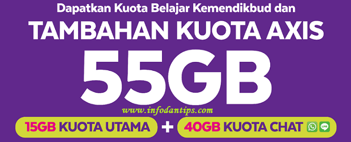 Rincian Tambahan 55gb Pada Program Kuota Edukasi Gratis Kartu Axis