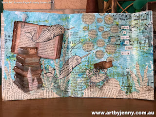 artwork by Jenny James featuring Book Art with an Under the Sea Fairy Story