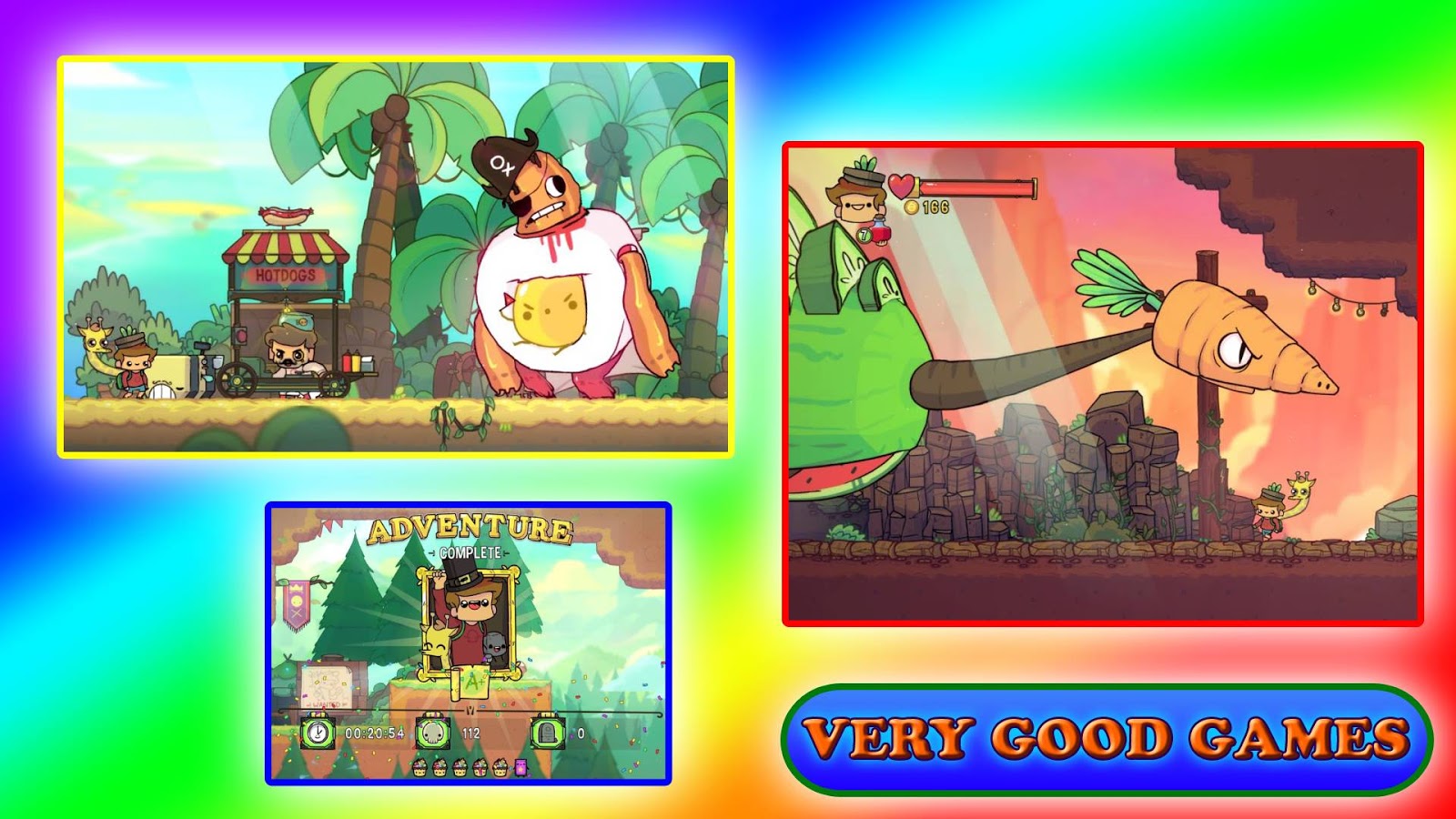 A review of the game Adventure Pals on the gaming blog Very Good Games - screenshots with bosses