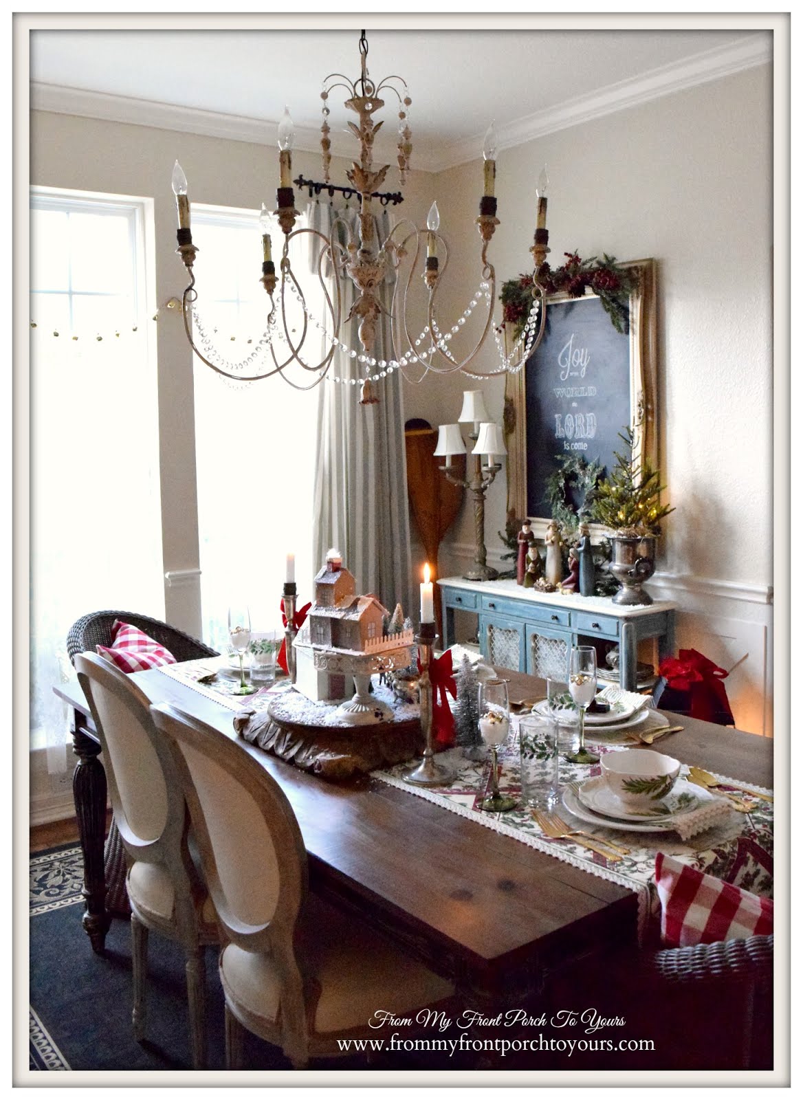 From My Front Porch To Yours: Farmhouse Christmas Dining Room