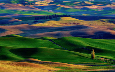 Colinas de colores en la Tuscana, Italia. Colorful Hills
