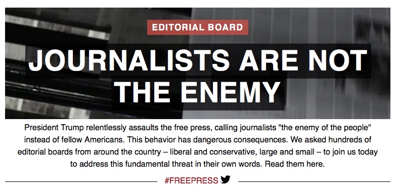 Jon Slattery Media Quotes Of The Week From Boston Globe Leads Press Fightback Against Trump To Tea For Reporters But No Sympathy For Boris Johnson