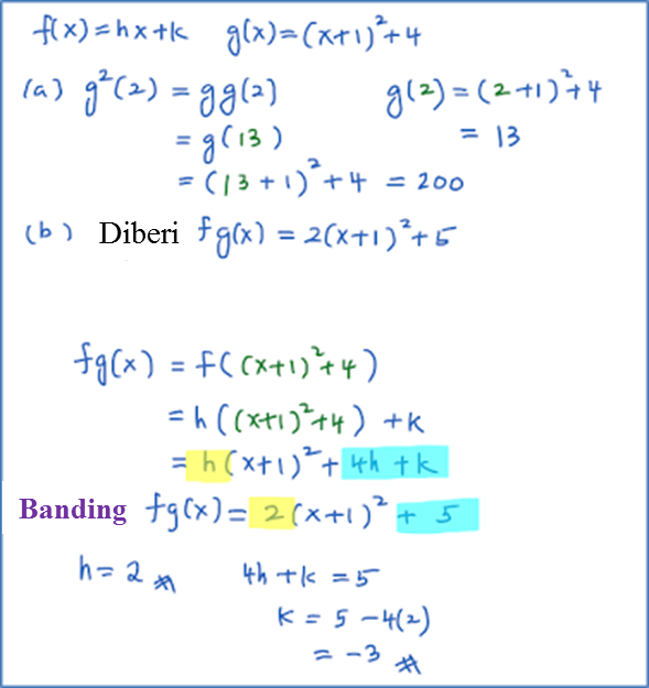1.3b Fungsi Gubahan (Kaedah Perbandingan) Contoh Soalan  Matematik