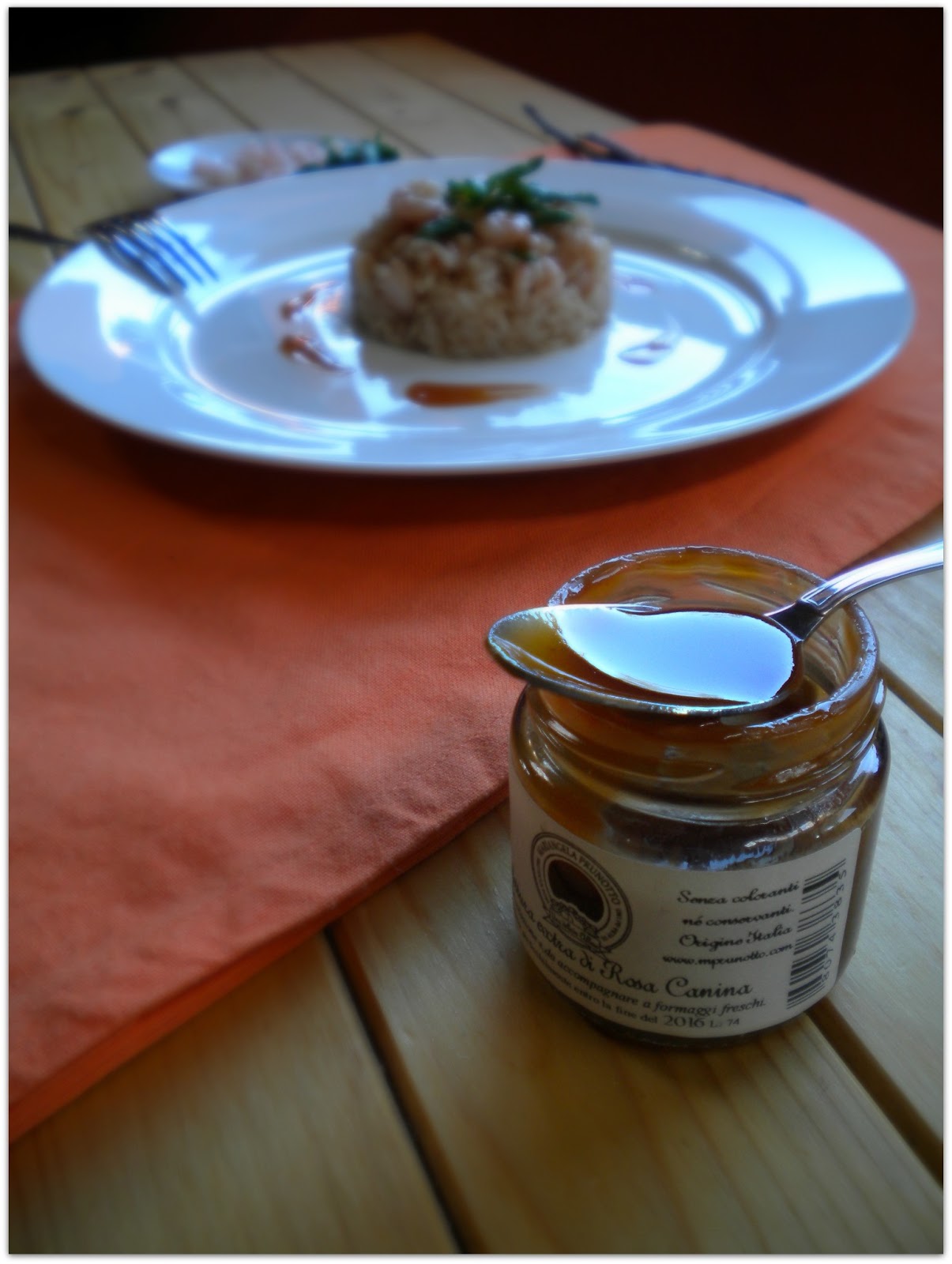 Profumo di semplicità Risotto alla rosa canina con gamberetti e