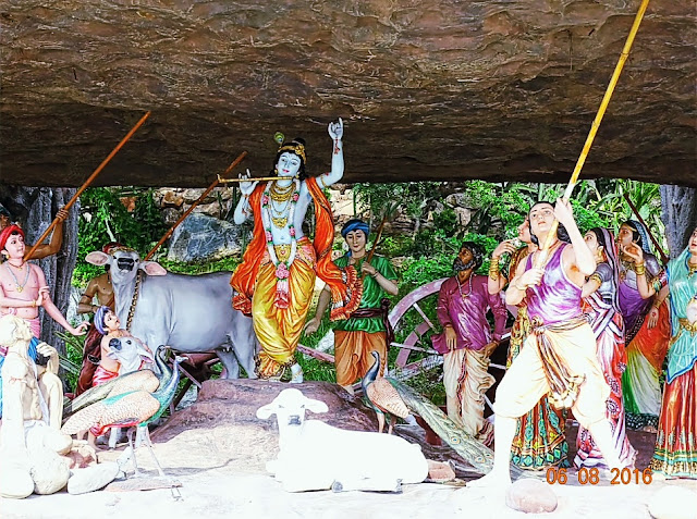 Prem Mandir Lord Krishna with Govardhan Mountain image
