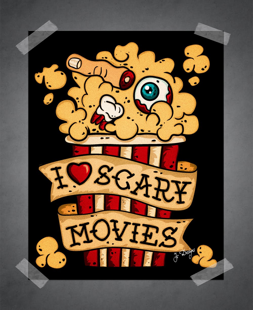 Diseño Ilustración I love scary movies Jc Designs