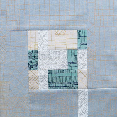 Modern quilt block using Tula Pink City Sampler pattern