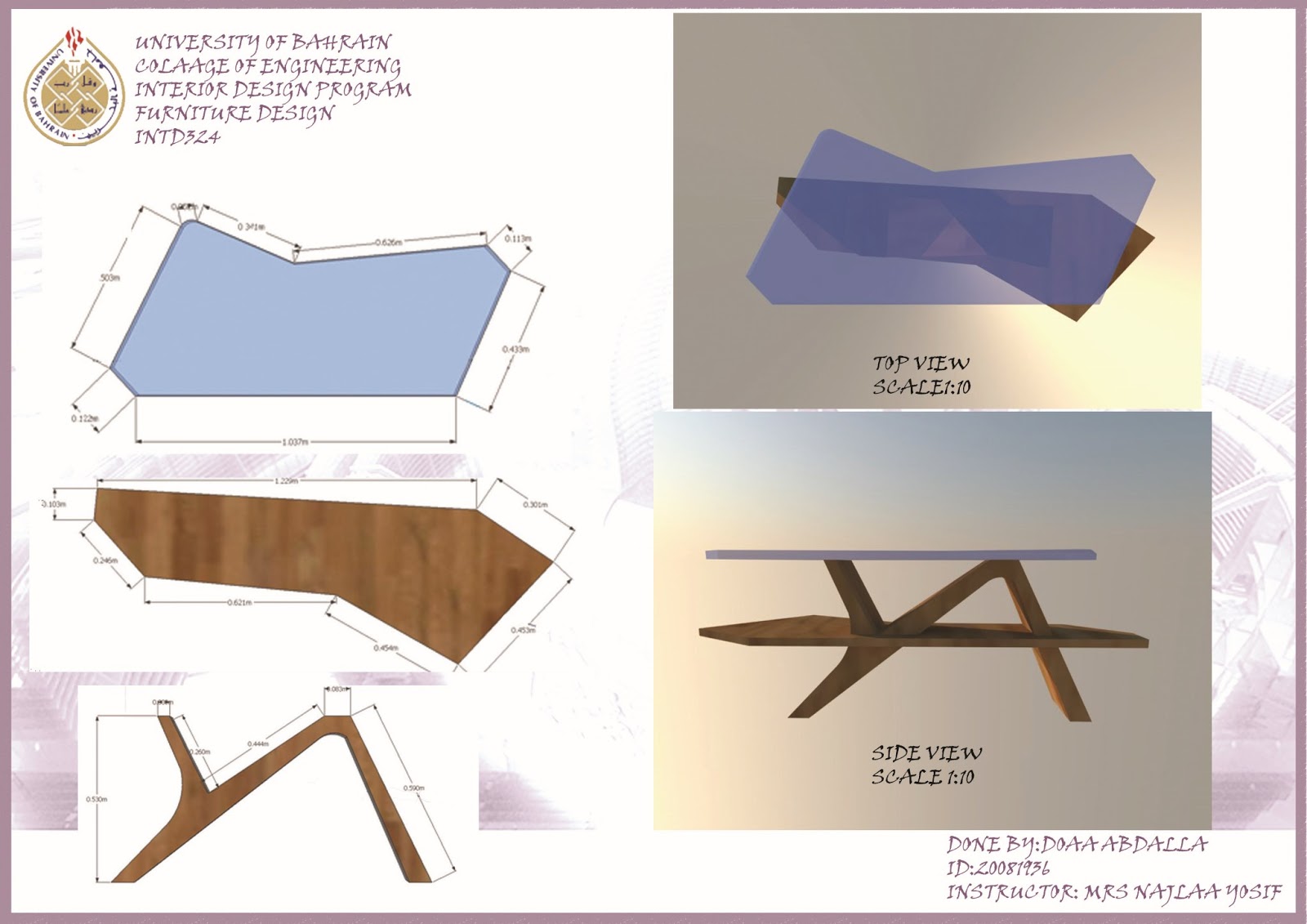 DOAA ABDALLA'S PORTFOLIO Furniture Design Course