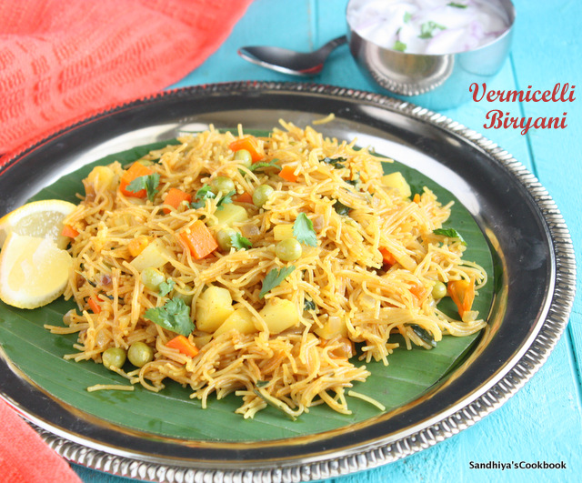 Sandhiya's Cookbook: Vermicelli Vegetable Biryani | Semiya Biryani ...